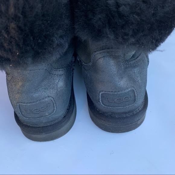 Ugg Haydee Black Strap Boots Size 6 - Picture 4 of 9